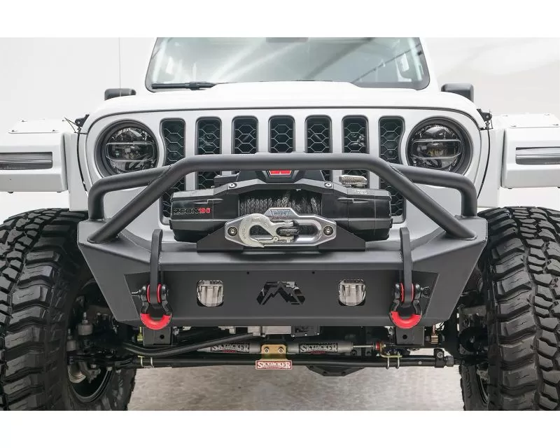 Fab Fours Natural Stubby Winch Bumper with Pre-Runner Guard Jeep Gladiator | Wrangler 2018-2022 - JL18-B4752-B