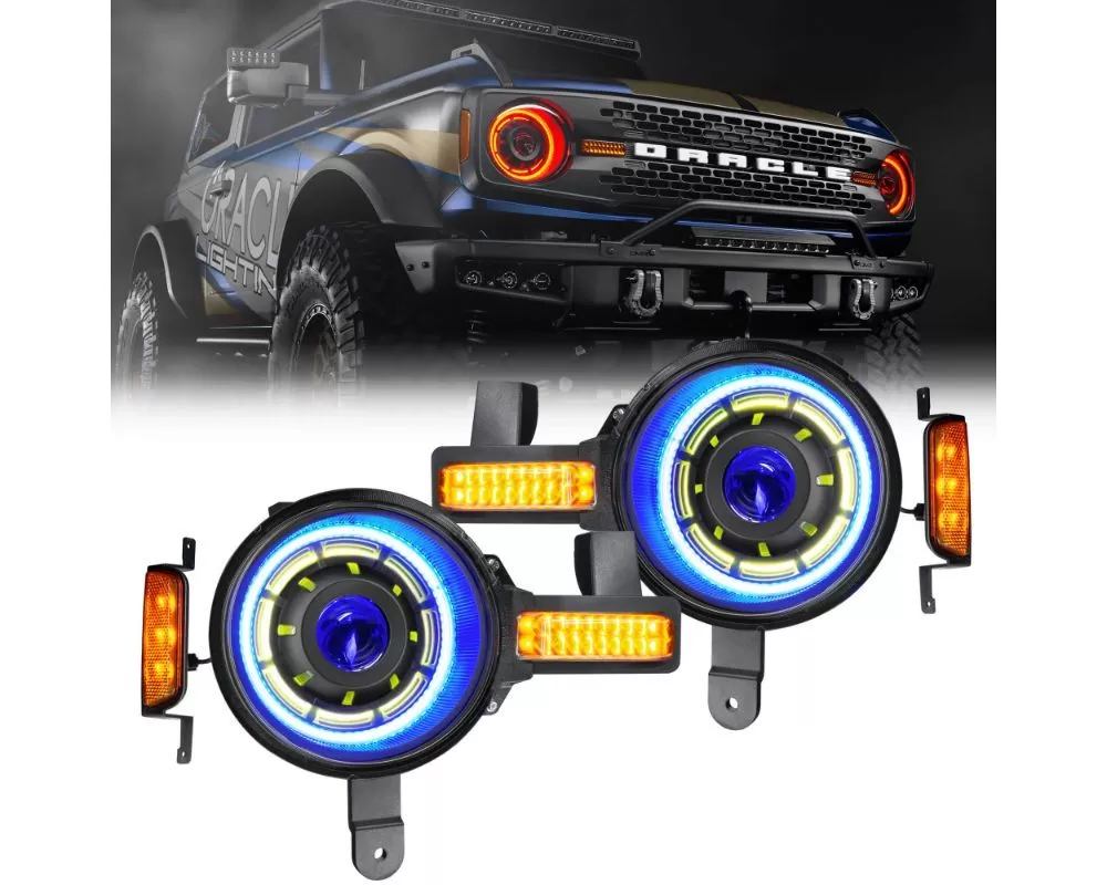 ORACLE Lighting Oculus&trade; Colorshift&reg; Bi-LED Projector Headlights Ford Bronco 2021+ - 5886-BC2