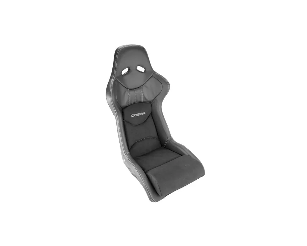 Cobra Black Leather Outer/Dinamica Center Nogaro Circuit GRP Composite Low Profile Seats - C N-STK-CL-G-L/D