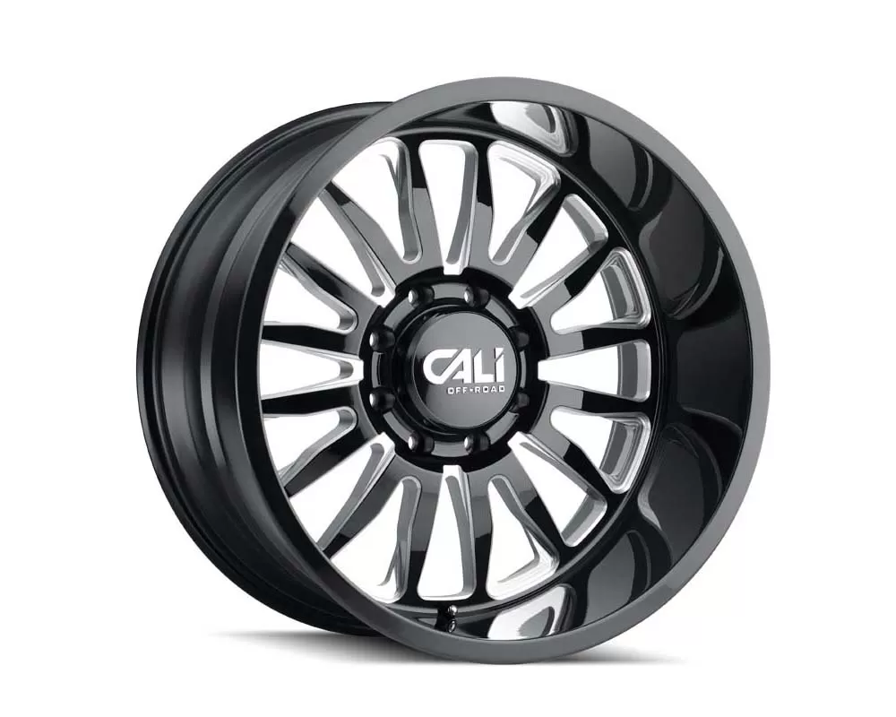 Cali Off-Road Summit Wheel 20x9 5x139.7 0mm Gloss Black/Milled Spokes - 9110-2985BM