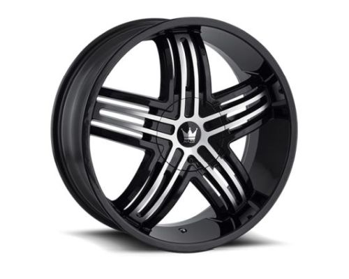Mazzi Entice 368 Wheel 22x9.5 5x115 | 5x139.7 18mm Gloss Black w/ Machined Face - 368-22988B