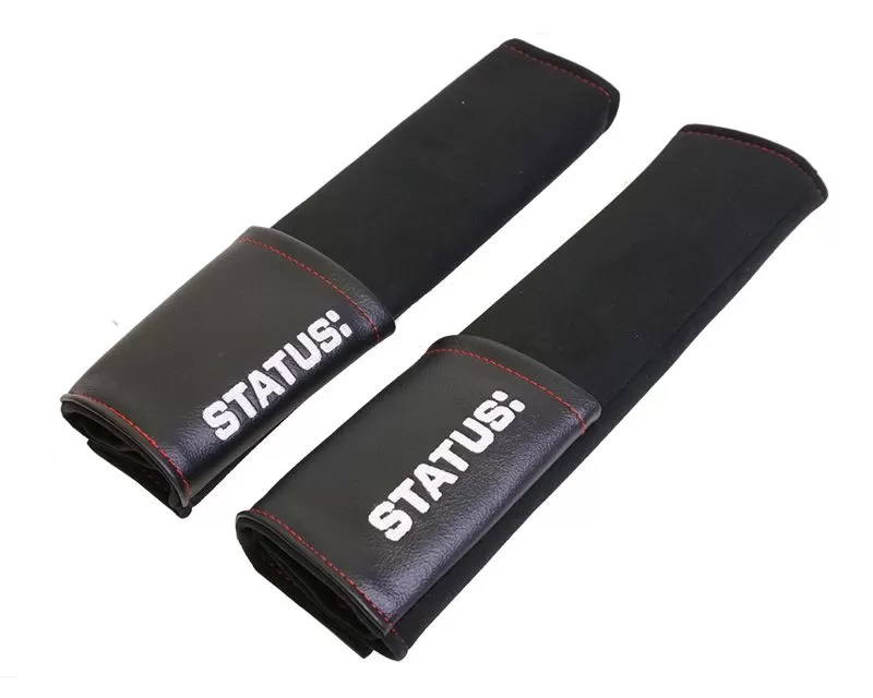 Status Racing Red Trim Seatbelt Pad w/ Pocket - SRSA61-Red