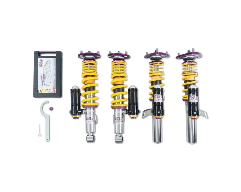 KW Suspension Clubsport Kit 3 Way Coilovers with Top Mounts Porsche 996 GT2 | GT3 2002-2005 - 39771207