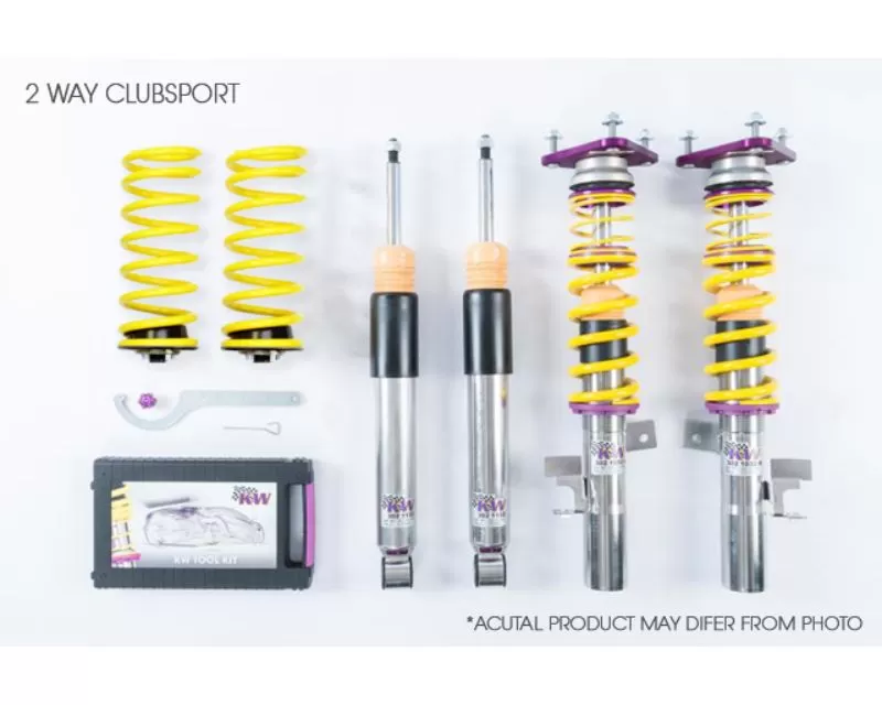 KW Suspension Clubsport Kit 2 Way Coilovers with Top Mounts Mini Cooper F56 2DR Includes JCW with Dynamic Damper Control 2014+ - 352208AH