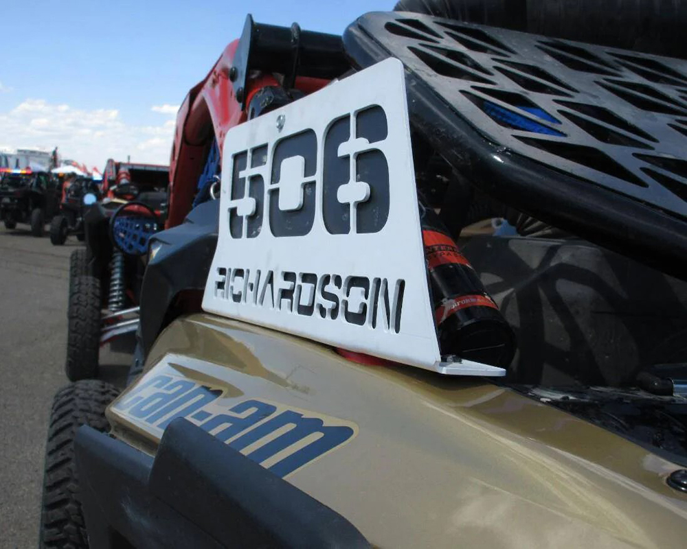 AFX Motorsports Light Gray Racing Number Plate Can-Am Maverick X3 | X3 Max - ACC076-G-B