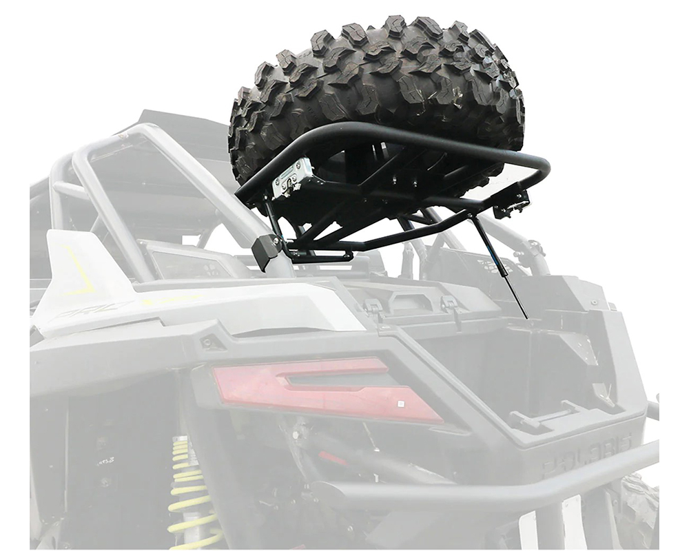 AFX Motorsports Black Spare Tire Carrier w/ Pneumatic Piston Polaris RZR PRO XP 2020-2022 - POR010