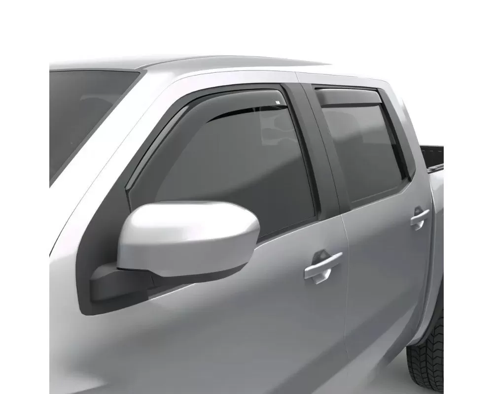 EGR Dark Smoke Crew Cab Front | Rear Set In Channel Window Visors Nissan Frontier 2022-2023 - 576041