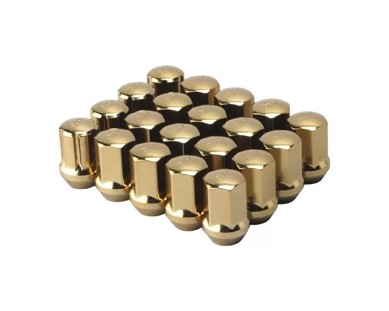 F2 Function and Form Gold Steel Lug Nuts M12x1.25 w| Lock Kit - W0012125.SS-GLD
