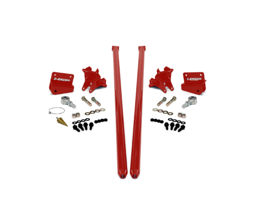 HSP Diesel 58 Inch Flag Red Bolt On Traction Bars 4 Inch Axle Diameter Chevrolet | GMC 2011-2016 - 535-1-HSP-BR