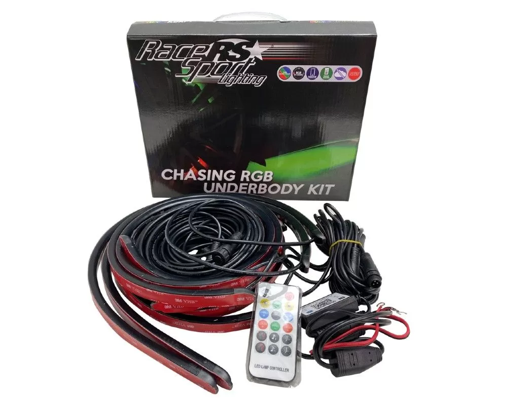 Race Sport Lighting RGB Chasing Style 6-Piece Underbody LED Kit w/ ColorADAPT Remote - 1007523