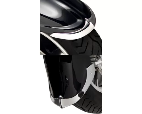 National Cycle 2-Piece Chrome Cast Front Fender Tips Kawasaki VN1700 Vulcan 2010-2015 - N7023