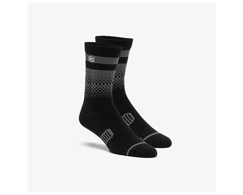 100% Advocate Blur Performance MTB Socks Black/Charcoal S/M - 24017-376-17