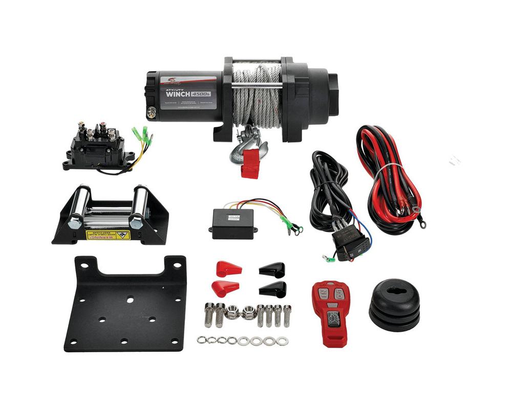 All Balls Racing 4500lb Winch w/ Cable - 431-01025
