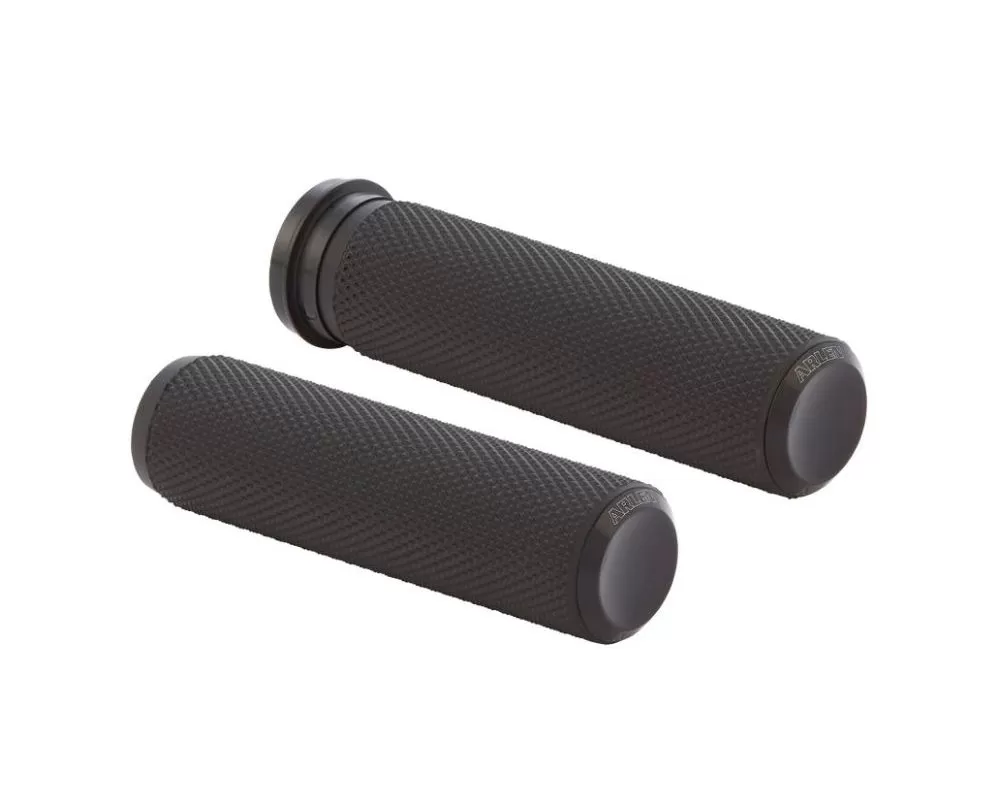 Arlen Ness Knurled Cable Style Black Grips Harley Davidson - 07-325
