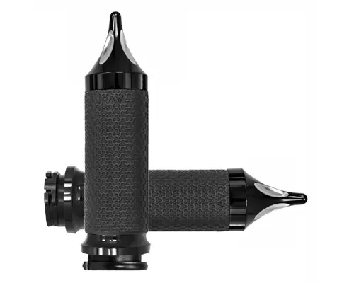 Avon Grips Black Memory Foam Spike Grips w/Cable Throttle - MF-63B-ANO-SPK