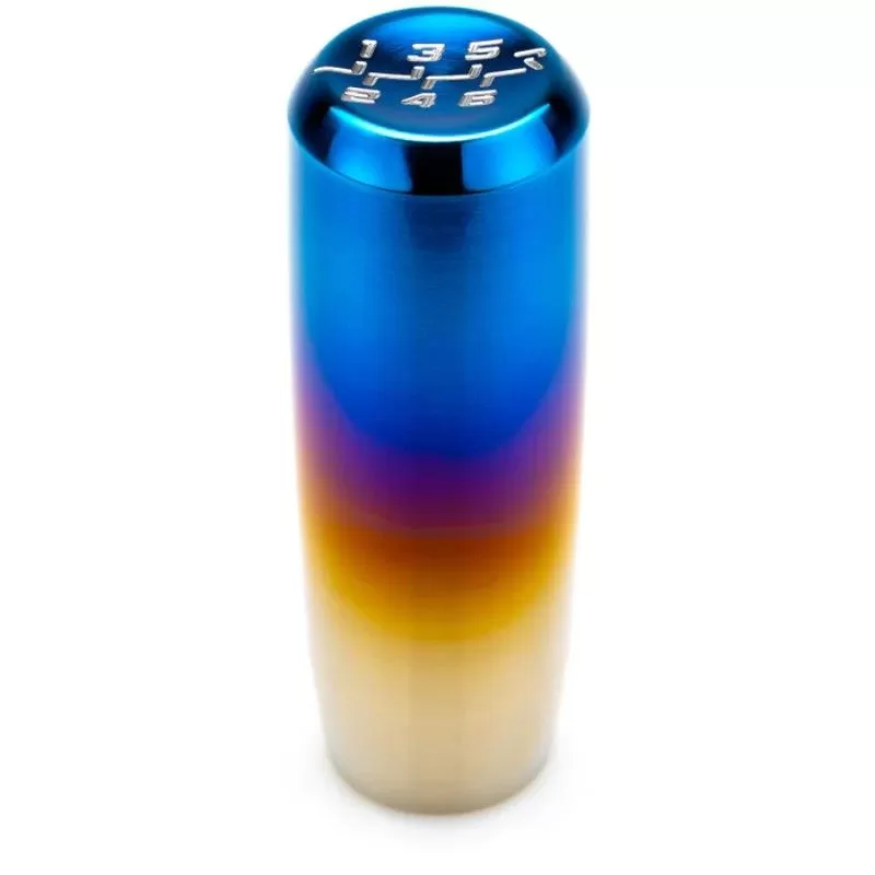 Raceseng Blue Spitfire 6 Speed Reverse Right & Up With Adapter MonoTi Shift Knob Cadillac | Corvette | Camaro - 0882SF-08012-081205