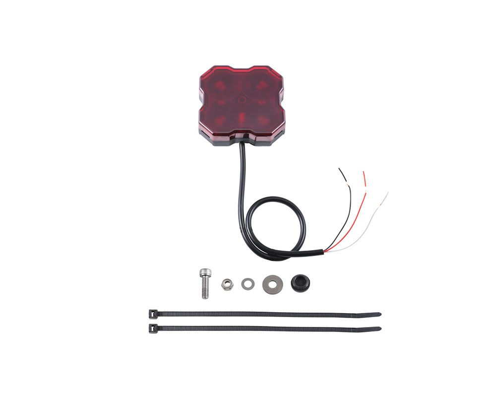 Diode Dynamics Stage Series Single-Color Red LED Rock Light with Hookup Connector - DD7431