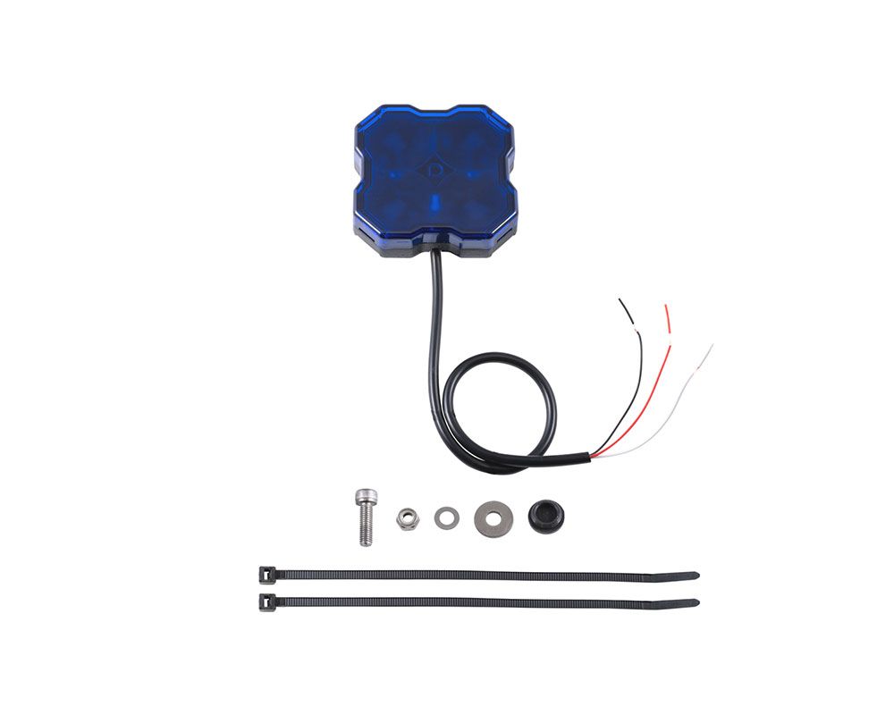 Diode Dynamics Stage Series Single-Color Blue LED Rock Light with Hookup Connector - DD7433