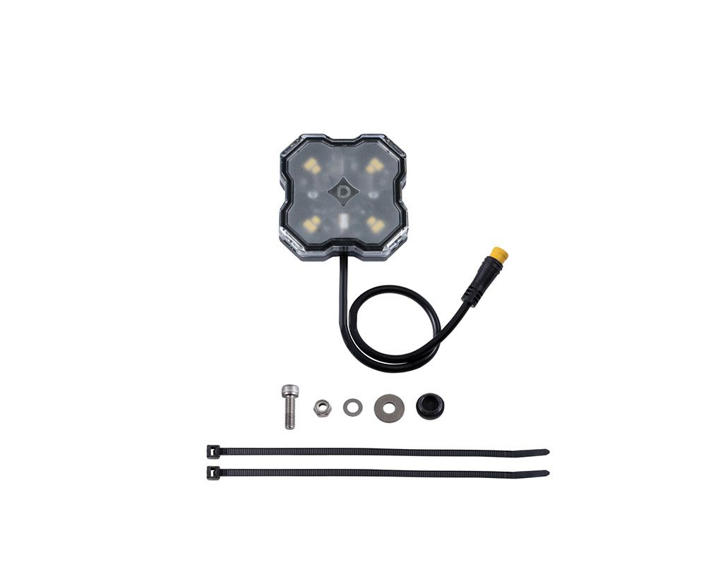 Diode Dynamics Stage Series Single-Color LED White Diffused Rock Light with M8 Connector - DD7435