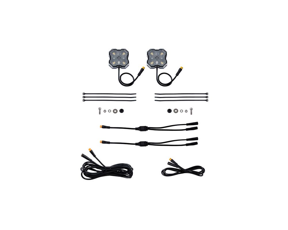 Diode Dynamics 2-Pack Stage Series Single-Color White Diffused LED Rock Light with M8 Connector - DD7456