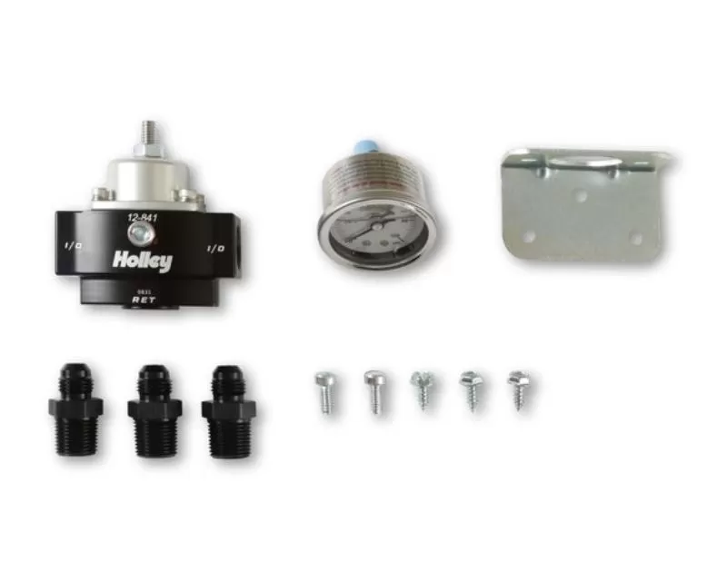 Holley Adjustable 4.5-9 psi Billet Bypass Fuel Pressure Regulator Kit - 12-841KIT