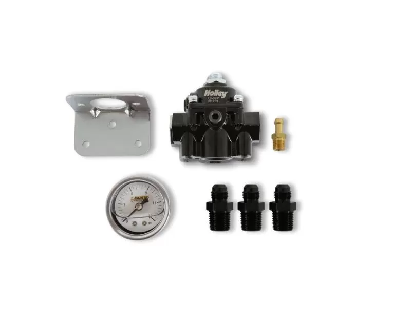 Holley Die Cast Adjustable 4.5-9 psi EFI Bypass Fuel Pressure Regulator Kit - 12-887KIT