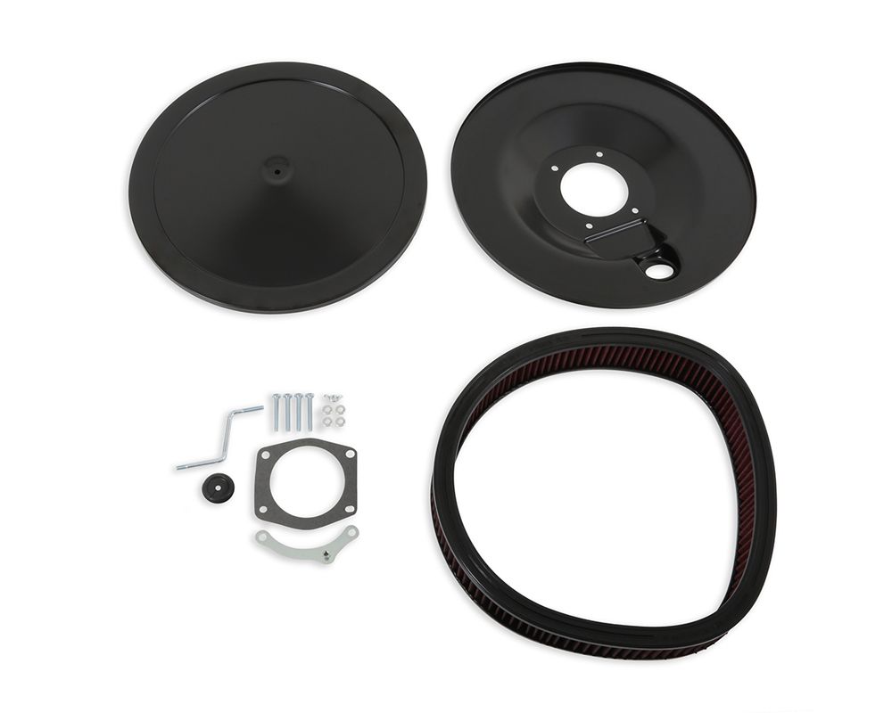 Holley 16 Inch Diameter Black RetroFilter Drive-by-Wire Air Cleaner - 120-501