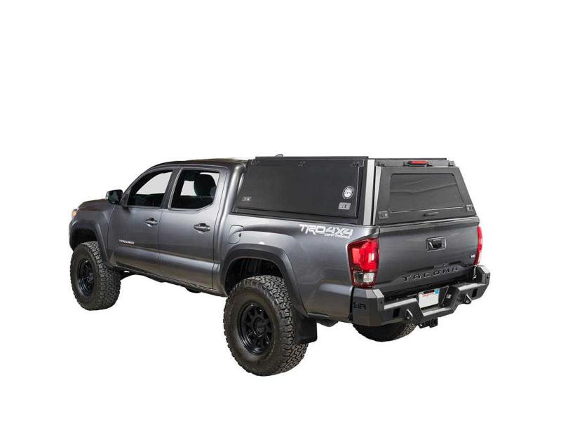 Overland Vehicle Systems Expedition Truck Cap w/ Full Wing Doors | Front And Rear Windows | 3rd Brake Light 5' Bed Toyota Tacoma 2016-2024 - 70100001