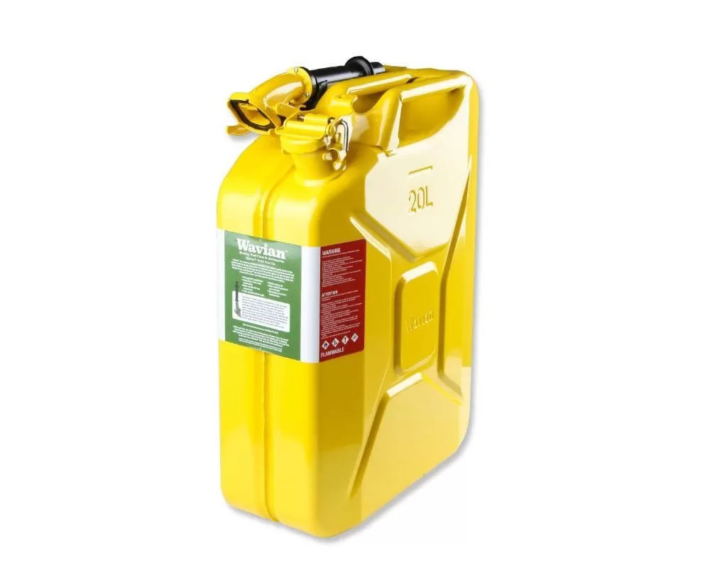 Anvil Off-Road Jerry Can Yellow - 5.3 Gallon (20 Liter) Steel w/ Safety Cap & Spout - 3011AOR