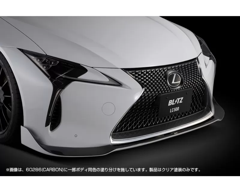 Blitz Front Lip Spoiler Graphite Black Glass Lexus Lc500 Urz100 2017-2022 - 60279