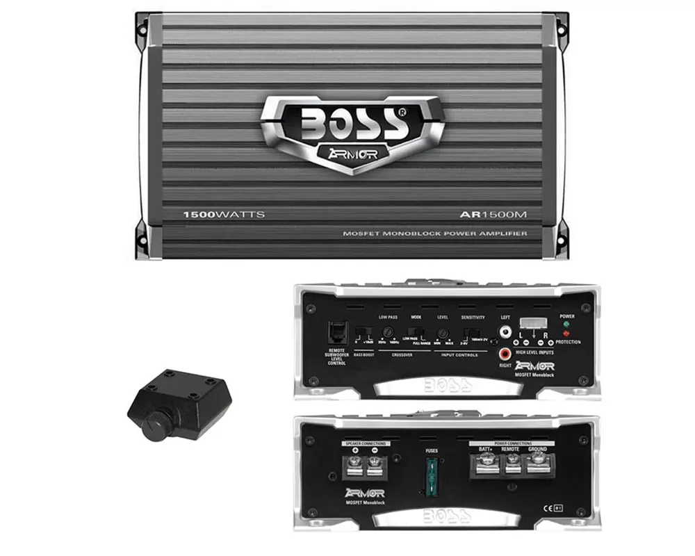 Boss Audio 1500W Max Armor Class A/B Monoblock Amplifier - AR1500M