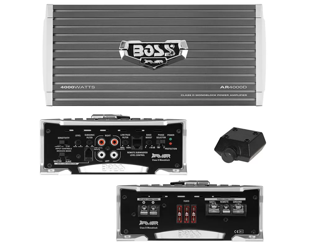 Boss Audio 4000W Max Armor Class D Monoblock Amplifier - AR4000D