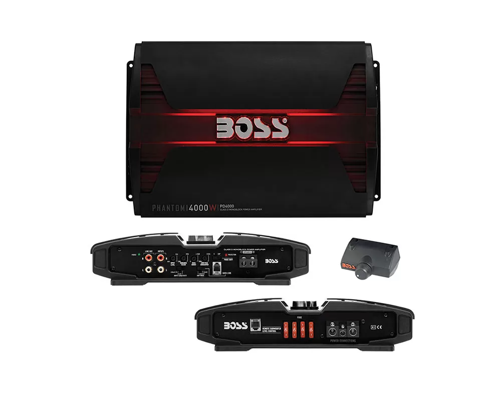 Boss Audio 4000W Max Phantom Series Class D Monoblock Amplifier - PD4000