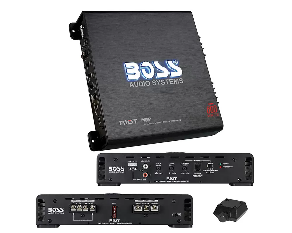Boss Audio 800W Max Riot Series Two Channe Amplifier - R4002