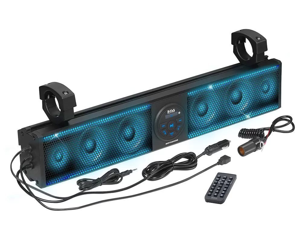 Boss Audio 26" Ipx5 Rated Weatherproof ATV|UTV Sound Bar Audio System - BRT26RGB