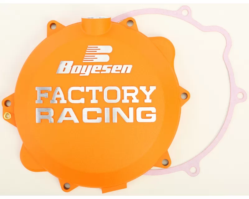 Boyesen Factory Racing Clutch Cover Orange Husqvarna TE | TC | FE | KTM SX | XC 2009-2016 - CC-42AO