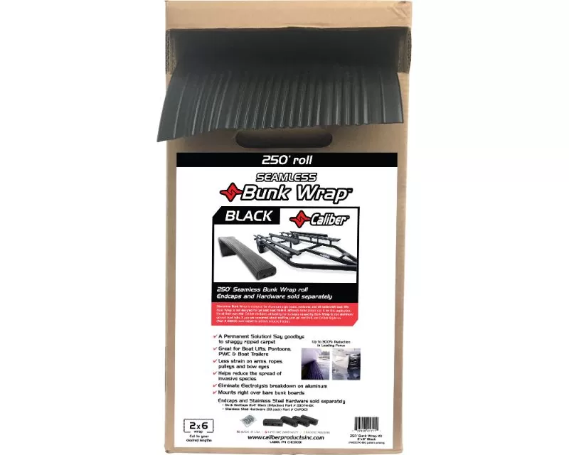 Caliber Black 250 Ft. Bulk Roll 2 x 6" Bunk Wrap - 23070-BK
