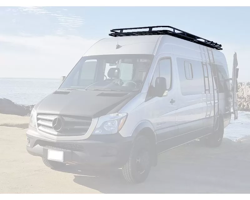 Aluminess 144 WB 1/8 in. Slats with 2.5 in. Gap Penthouse Low Profile Roof Rack Mercedes-Benz Sprinter 2007+ - 210432.1