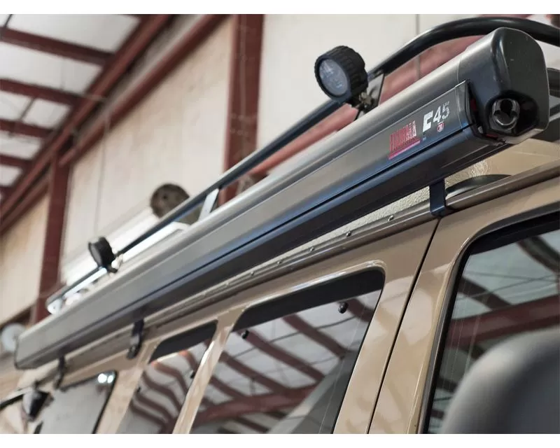 Aluminess 13' Black with Grey Fabric Fiamma F45S Roof Rack Awning - 400540.8