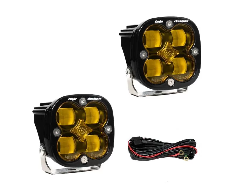 Aluminess Wide | Cornering Amber Pair Squadron SAE LED Auxiliary Light Pod - 400757-FS