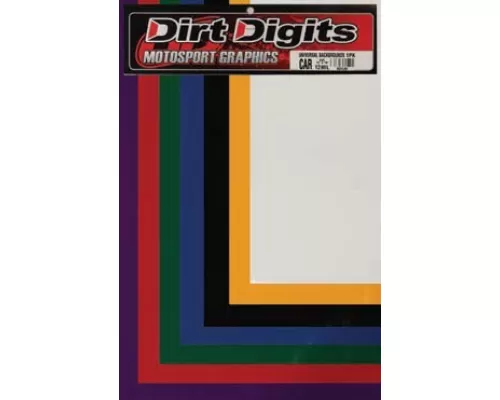 Dirt Digits Black Universal Number Plate Background (3/Pk) - BG3BLK