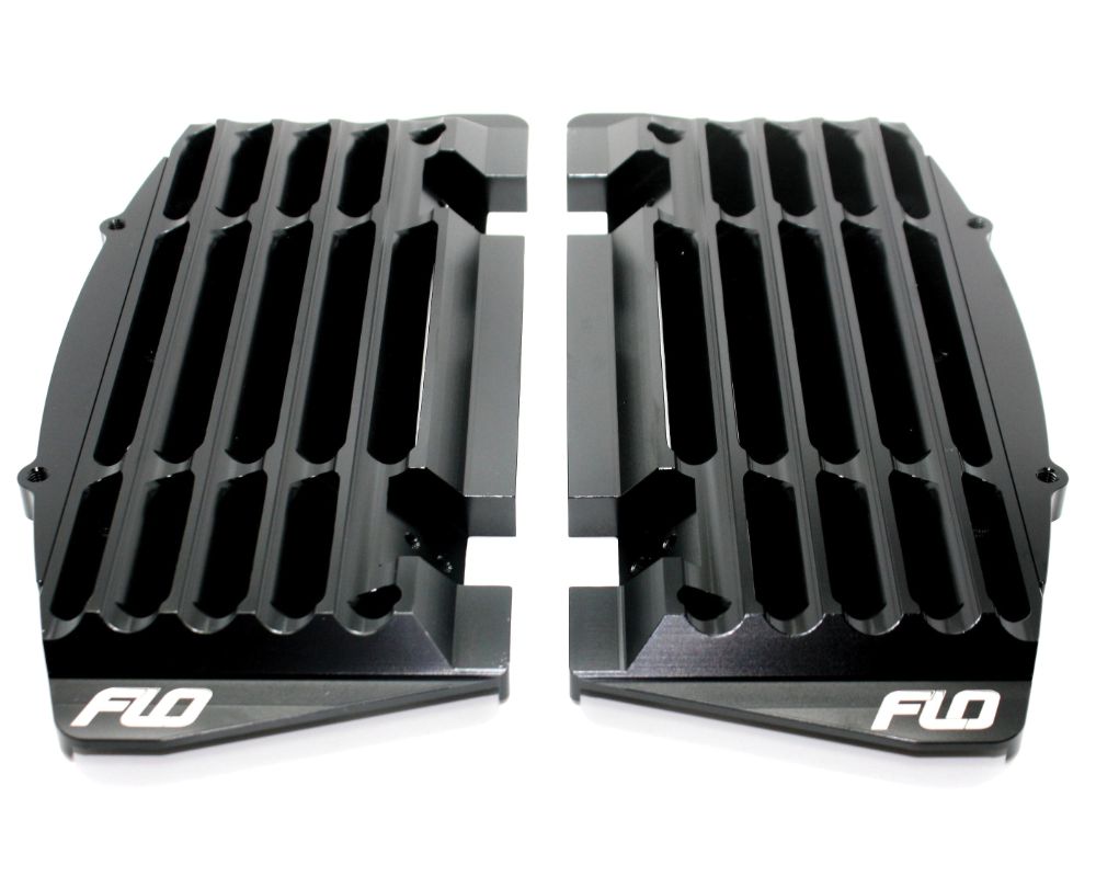 Flo Motorsports Black High Flow Radiator Braces Yamaha 2014-2019 - FLO 753BLK