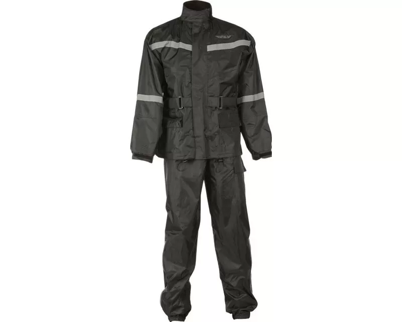 Fly Racing 2-Piece Rain Suit Black Large - 479-8017L