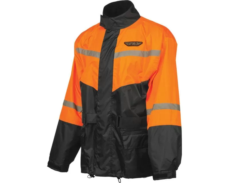 Fly Racing 2-Piece Rain Suit Black/Orange 2X-Large - 479-80192X