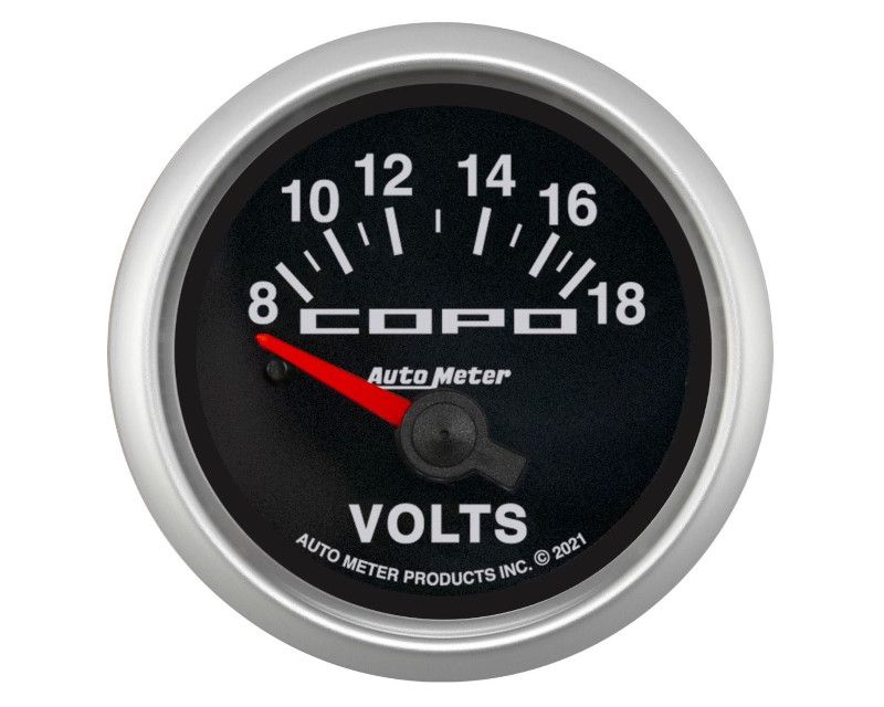 AutoMeter Electric Voltmeter 52mm 18V Chevrolet COPO Camaro - 880874