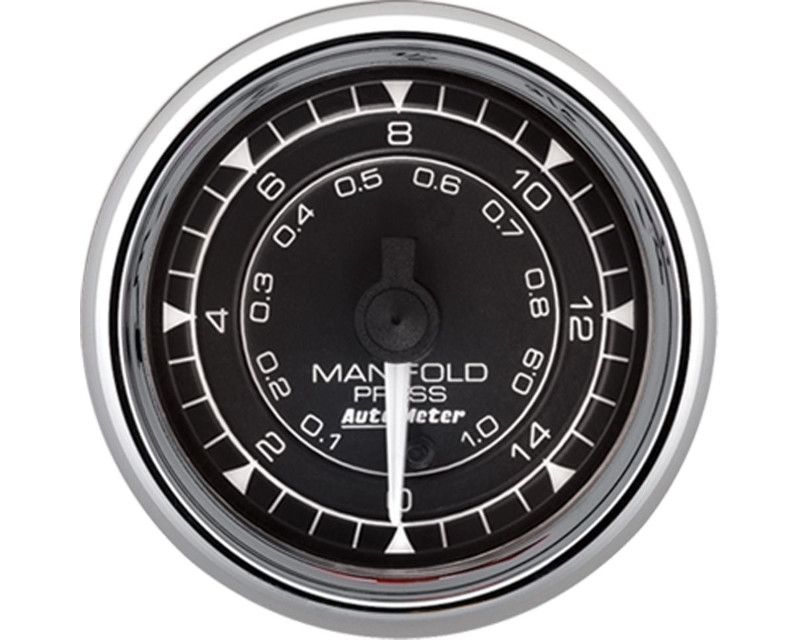 AutoMeter Chrono 2-1/16" 15PSI Digital Stepper Motor Manifold Pressure Gauge Chrome - 9750