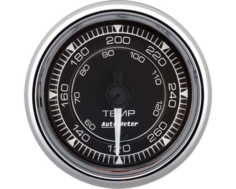 AutoMeter Chrono 2-1/16" 120-280 Degree Temperature Digital Stepper Motor Gauge Chrome - 9754