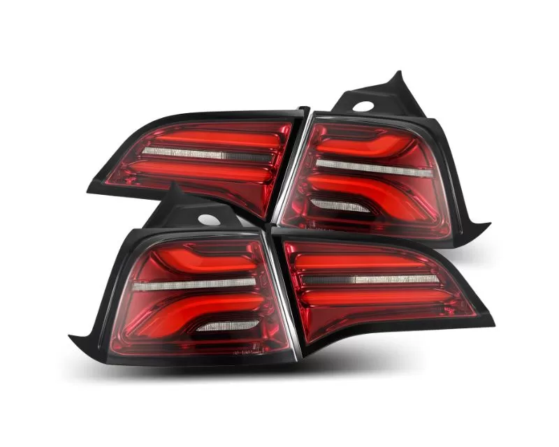 Pro-Series LED Tail Lights Red Smoke (Without Stock Amber Turn Signal) Tesla Model 3 | Model Y 2017-2022 Alpharex - 601020