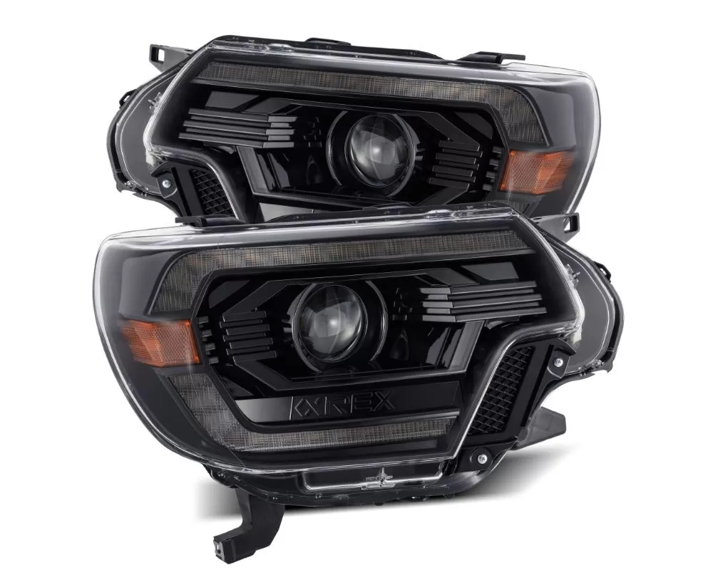 LUXX LED Projector Headlights Plank Style Alpha-Black w/DRL Toyota Tacoma 2012-2015 AlphaRex - 880750