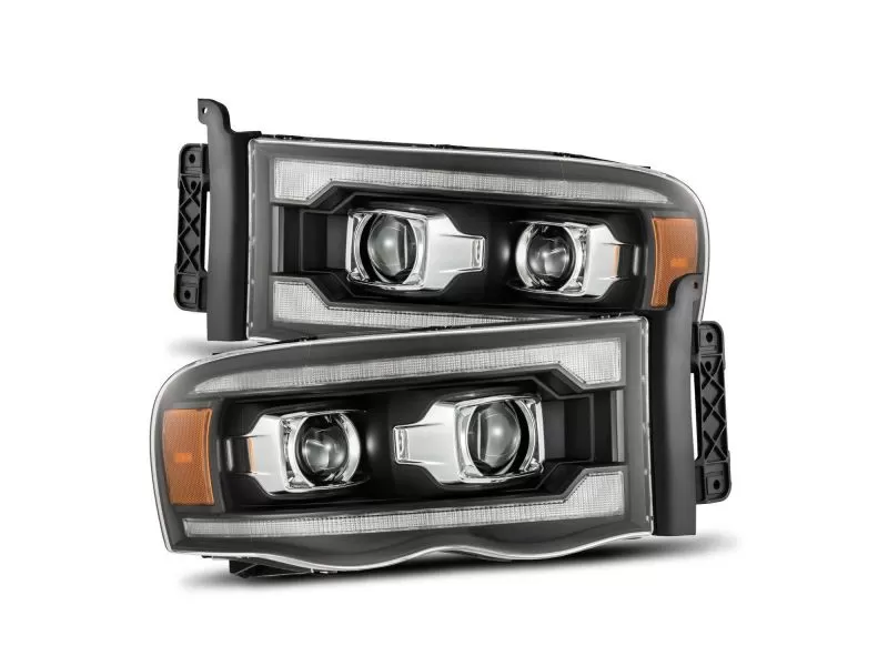LUXX-Series LED Projector Headlights Black Dodge Ram 2002-2005 AlphaRex - 880567